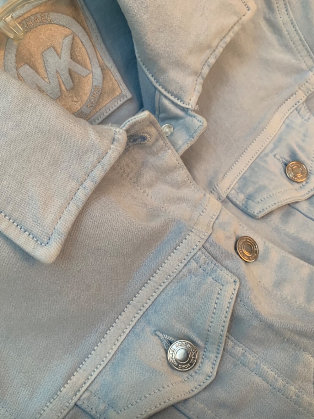 MICHAEL KORS Women's Sky Blue Denim Jacket